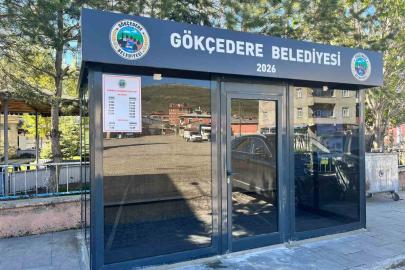 Gökçedere’ye modern minibüs durağı yapıldı