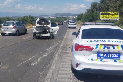 Gömeç’te iki otomobil çarpıştı: 2 yaralı