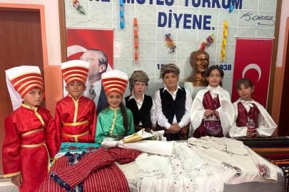 Hacıabdullah’ta el emeği ürünler sergilendi
