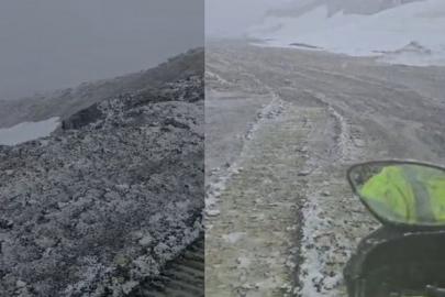 Hakkari’de Mayıs ortasında kar ve fırtına sürprizi