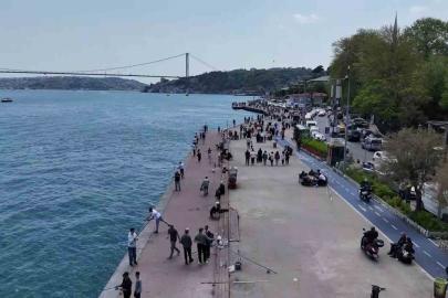 İstanbul’da güneşi gören sahile koştu