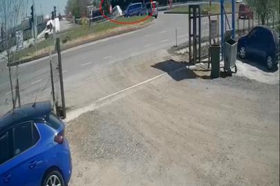 Lüleburgaz’da jandarma aracıyla çarpışan panelvan takla attı: 1 yaralı