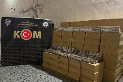 Niğde’de 50 bin paket kaçak sigara ele geçirildi