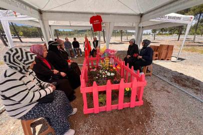 Okul saldırısında hayatını kaybeden Almina’nın mezarı pembeye boyandı
