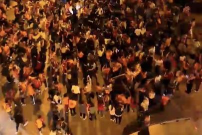 Osmaniye’de şampiyonluk kutlamalarına atlı taraftar damga vurdu