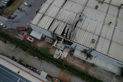 Sakarya’da patlamanın yaşandığı fabrika havadan görüntülendi