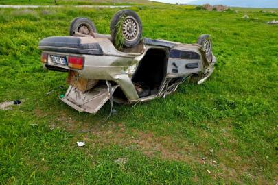 Şarampole devrilen otomobilde 1 kişi öldü, 4 kişi yaralandı