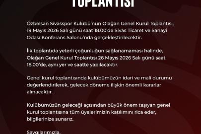 Sivasspor’da genel kurul kararı alındı