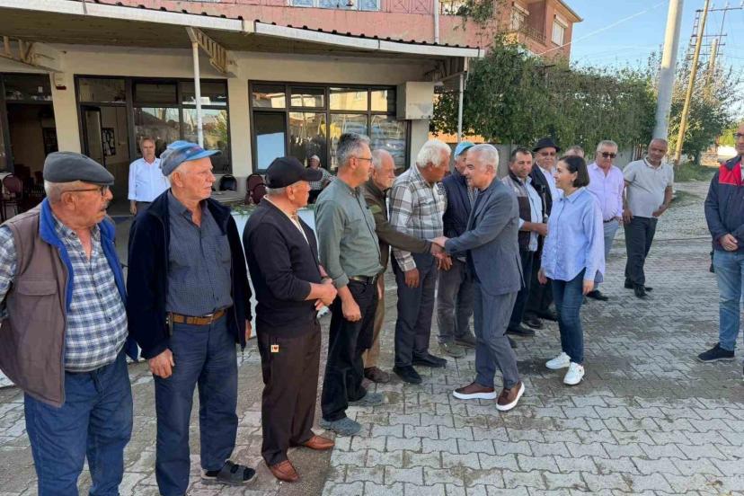 Vali Turan, doludan etkilenen Dokuzhöyük köyünde incelemelerde bulundu