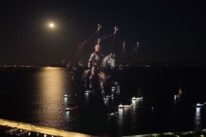 Yenikapı Sahili’nde 1453 dronla fetih şöleni