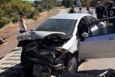 Ayvalık’ta trafik kazası: Araçta sıkışan sürücü kurtarıldı