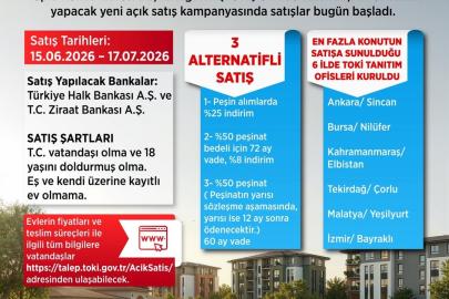 Bakan Kurum: "TOKİ açık satış kampanyası bugün başlıyor"