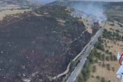 Balıkesir’de arazide yangın