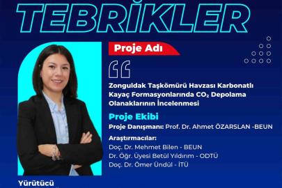 BEUN akademisyeninin TÜBİTAK 3501 Kariyer Projesine destek