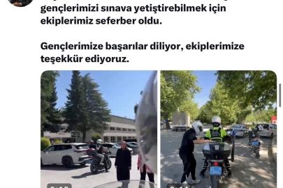 Elazığ’da YKS’ye geciken adayların imdadına polis ekipleri yetişti