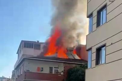 Gebze’de 3 katlı apartmanda korkutan yangın
