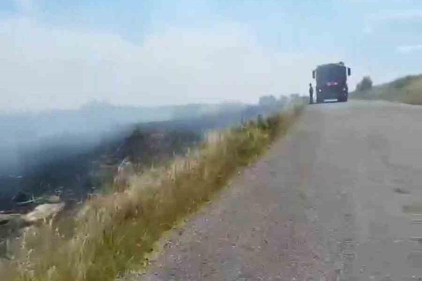 İpsala’da mera yangını: İtfaiye seferber oldu