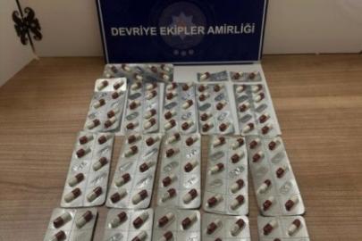 Keşan’da bir şüphelinin üzerinde 115 sentetik ecza ele geçirildi