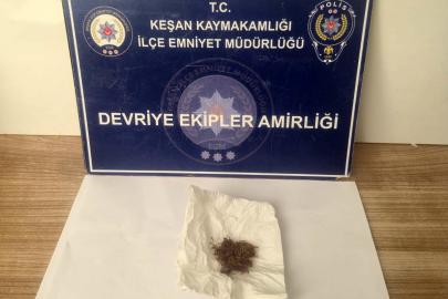 Keşan’da uyuşturucu ele geçirildi