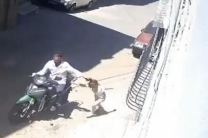 Küçük kızını darbedip motosikletle sürükleyen baba tutuklandı