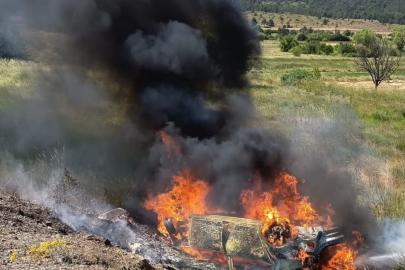 Kütahya’da takla atan otomobil alev aldı: 5 yaralı