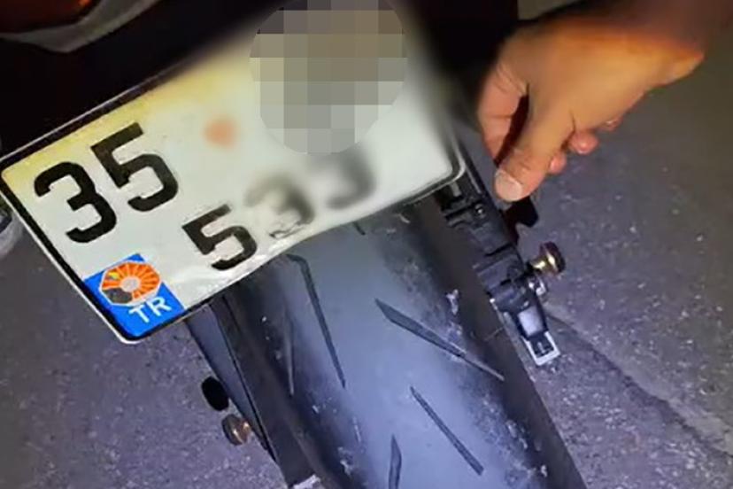 Manisa’da katlanır plakalı motosiklete 156 bin TL ceza