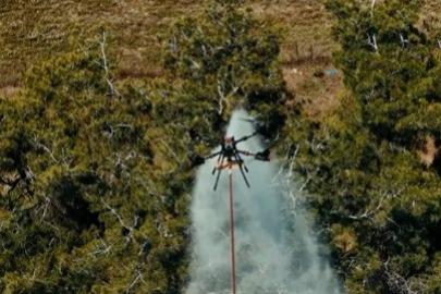 Yangında ilk kez kullanılan yenilikçi dron sistemi başarıyla test edildi