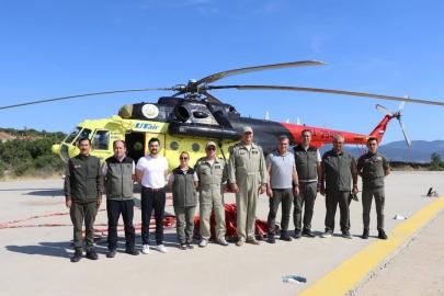 Yatağan’da konuşlu yangın söndürme helikopteri hizmete başladı
