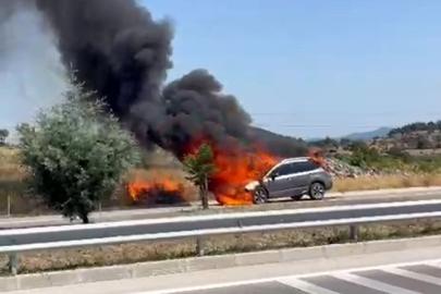 Ayvacık’ta araç yangını