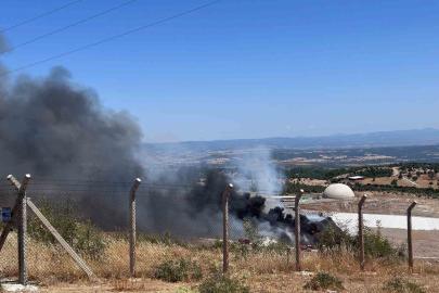 Ayvacık’ta katı atık ve bertaraf tesisinde yangın