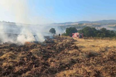 Bandırma’da buğday tarlasında çıkan yangın ekiplerin müdahalesiyle söndürüldü