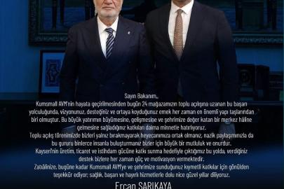 Başkan Sarıkaya’dan Elitaş’a teşekkür