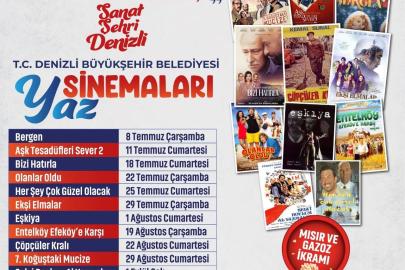 Denizli’de Açık Hava Sinema Günleri başlıyor