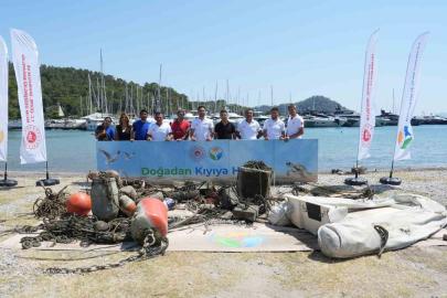 Göcek Halk Plajı’nda deniz dibi temizliği tamamlandı