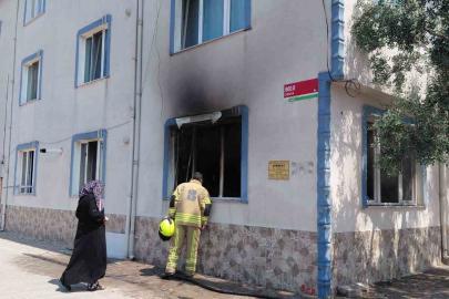 Gönen’de bir evde çıkan yangın hasara neden oldu