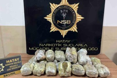 Hatay’da 8 kilo 900 gram esrar yakalandı: 4 tutuklama