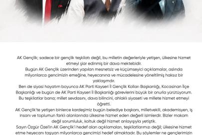 Hüseyin Okandan: "AK Gençlik, ülkesine hizmet etmeyi şiar edinmiş bir dava mektebidir"