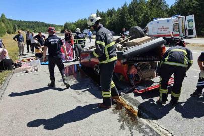 Kastamonu’da Tofaş marka otomobil takla attı: 3 yaralı