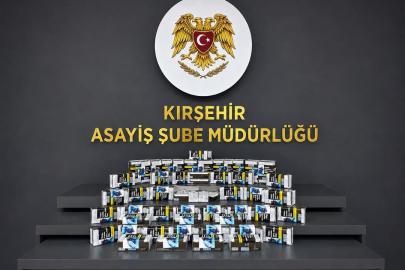 Kırşehir’de 460 paket makaron ele geçirildi