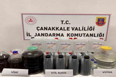 Çanakkale’de kaçak alkol operasyonu
