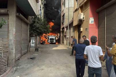 Çay içmeye giden ASKİ ekiplerinin vidanjörü yandı, mahalleli canını zor kurtardı