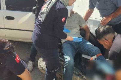 Elektrikli bisiklet ile otomobil çarpıştı: 1 yaralı