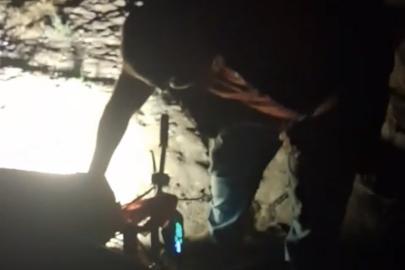 Engelli aracı ile kaza yapan vatandaşın yardımına vatandaşlar koştu