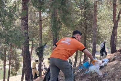 Kilis’te Tahtaköprü Barajı çevresinde temizlik çalışması yapıldı