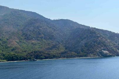 Marmaris’te yangın bölgesinde yeniden alevlenmelere karşı yoğun mesai