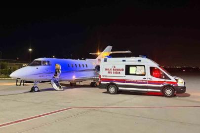 50 günlük Eylül bebek, ambulans uçakla Batman’dan Konya’ya sevk edildi