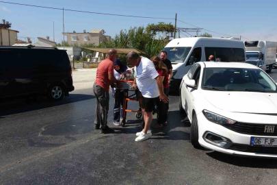 Akaryakıt tankeri otomobille çarpıştı: 1 yaralı