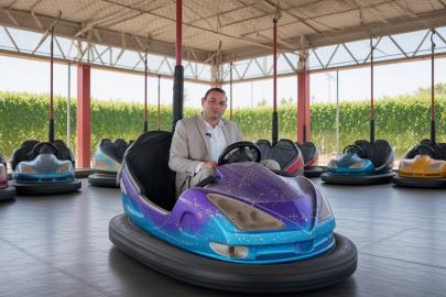 Başkan Bilecen’den lunapark açılışı öncesi renkli görüntüler