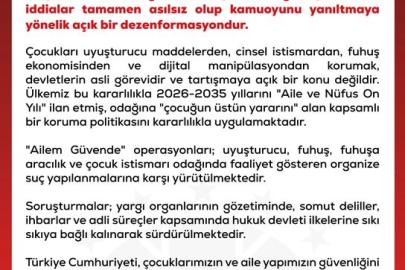 DMM’den ‘Ailem Güvende’ operasyonlarının ‘keyfi ve hedef gözeterek yürütüldüğü’ iddialarına yalanlama