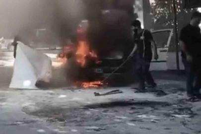 Elazığ’da otomobil alevlere teslim oldu